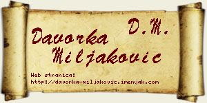Davorka Miljaković vizit kartica
